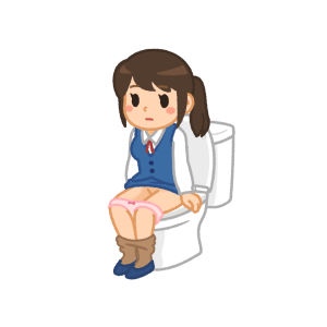 トイレでおしっこ