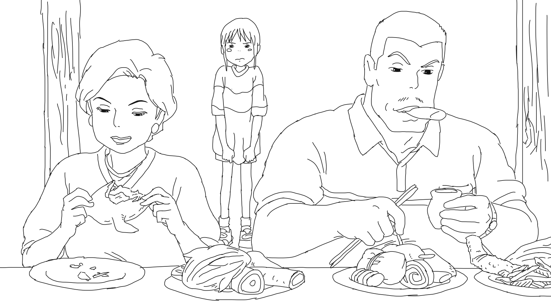 親父と母親が爆食してて草www